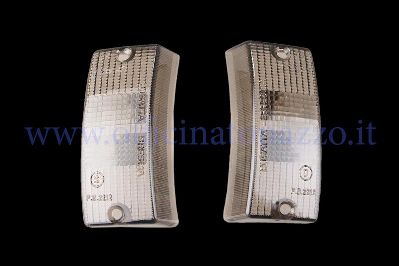 Front turn signal light bodies smoked for Vespa PX - PE - T5