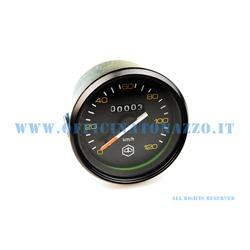 Cuentakilómetros escala 120km/h original Piaggio negro para Vespa P80 / 125 / 150X- PX80 / 125/150 / 200E- P150S- P200E