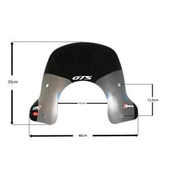 28520 - Pare-brise Faco nouveau design modèle fumé complet avec attaques pour Vespa GTS 125-250-300