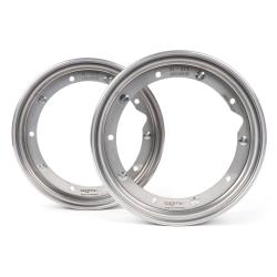 Pair of wheel rims -BGM PRO 2.10-10 inch- Vespa (type PX) - stainless steel
