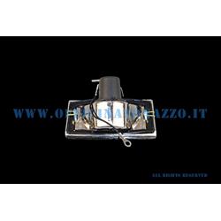 Luz de giro delantera izquierda blanca con anillos cromados completa con bombilla para Vespa PX - T5