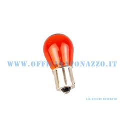 Lampe für Vespa-Bajonettkupplung, Kugel 12V - 21W orange mit parallelen Zapfen