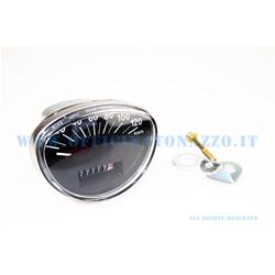 Odometer scale 120km / h black with chrome frame Vespa Primavera - ET3 - Rally