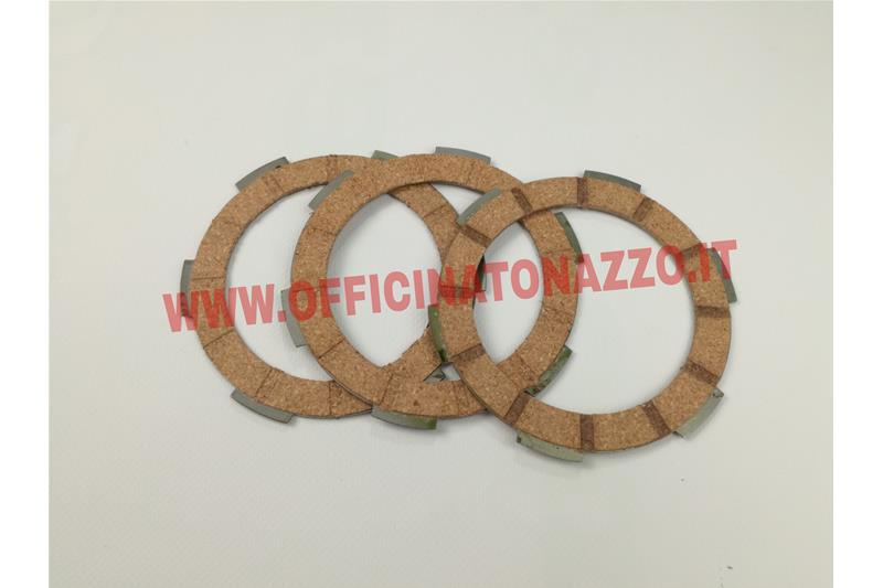 05700.21 - Clutch 3 discs in Parmakit cork specific for ECV Superstrada group for Vespa 50 - Primavera - ET3 - PK