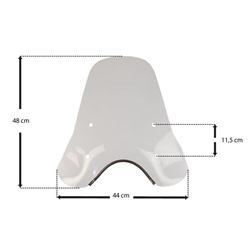 Großes Cuppini Raider Mini Windschild für Vespa PX - PE - Rally - TS (Größe 49cm Höhe 44,5cm Breite)