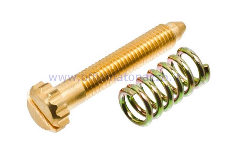 Standard idle adjustment screw and spring for Polini carburetor Ø21 - Ø23 - Ø24