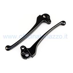 Couple levers for black aluminum brake / clutch Vespa PX - PE - Rainbow