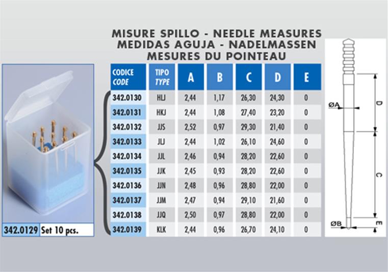 Kit aguja de inyección 10 pièces de carburateur Keihin PWK