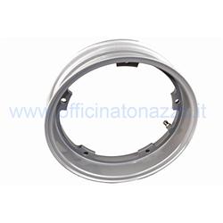 Gray channel alloy tubeless rim 2.10x10" for Vespa PX - 50 - Primavera - ET3 (valve and nuts included)