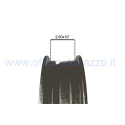 Jante alu Tubeless 2.50x10" noire pour Vespa Cosa et adaptable à Vespa PX (valve et écrous inclus)