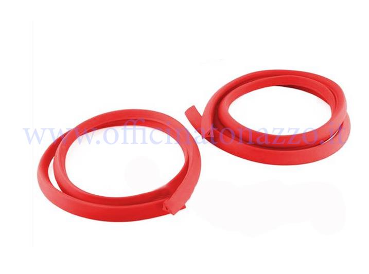 Rubber profile for both bonnets, red color, suitable for Vespa 125 VNA-TS / 150 VBA -T4 -160 GS - 180 SS - PX80-200 - PE - Luxury - `98 - MY - T