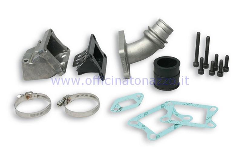 205460 - Collettore aspirazione lamellare al carter Ø25 Malossi a due fori per Vespa PK 50/125