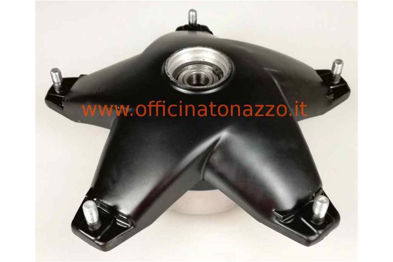 Front brake drum black metal model with disc brake for Vespa PX125 / 150/200 - "98 - MY -" 11>