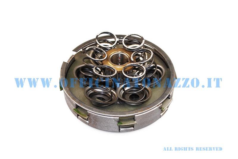 Complete clutch group 7008 discs 3 springs Ø flange 6mm pinion Z97 for Vespa PX 20/125 from 150 (Rainbow version included)