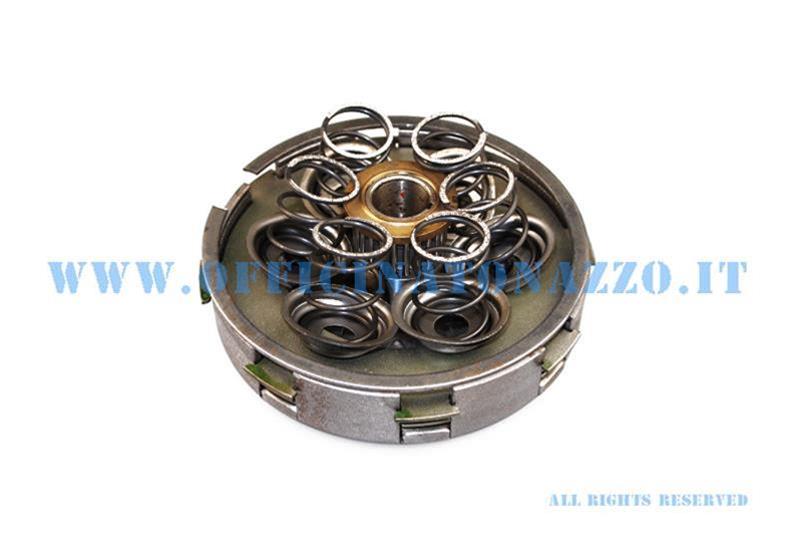 Complete clutch group 7009 discs 4 springs Ø flange 6mm pinion Z97 for Vespa PX 20/125 from 150 (Rainbow version included)