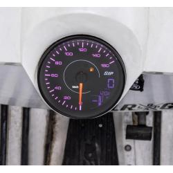 Odomètre et tachymètre digital 2.0 avec fond noir pour Vespa PX 125/150/200 Arcobaleno - Millenium - convient également pour Vespa GTV / GT 60-125cc