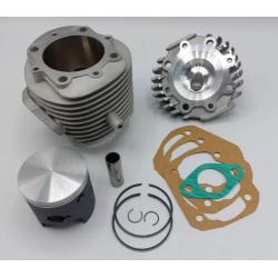 Cilindro de aluminio VMC CP58 135cc Ø 58mm, bujía lateral, 51 tiempos para Vespa 50