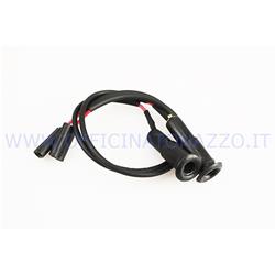 IE3220 - Par de conectores para el cableado de los indicadores del capó trasero negro completo con Vespa PX - cable T5