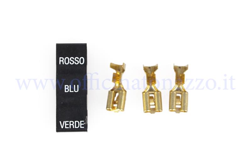 62052 - Presa corrente completa di faston per centralina Femsatronic per vespa Rally 200