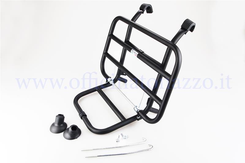 Portapacchi anteriore nero per Vespa PX - PE - LML - GT - GTR - GL - TS - GS - Rally - Sprint - Sprint Veloce - Super - VNB - VBB - VBA