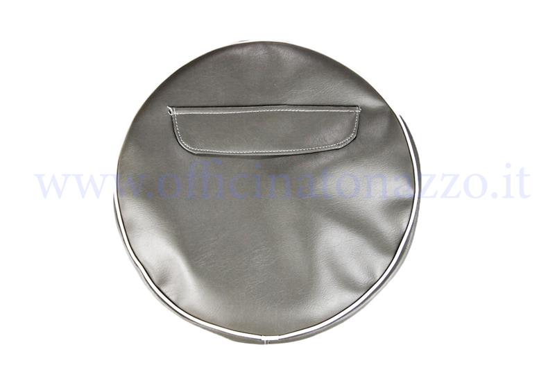 Tapacubos culata gris sin escrito con bolsillo para maletines círculo 10 "