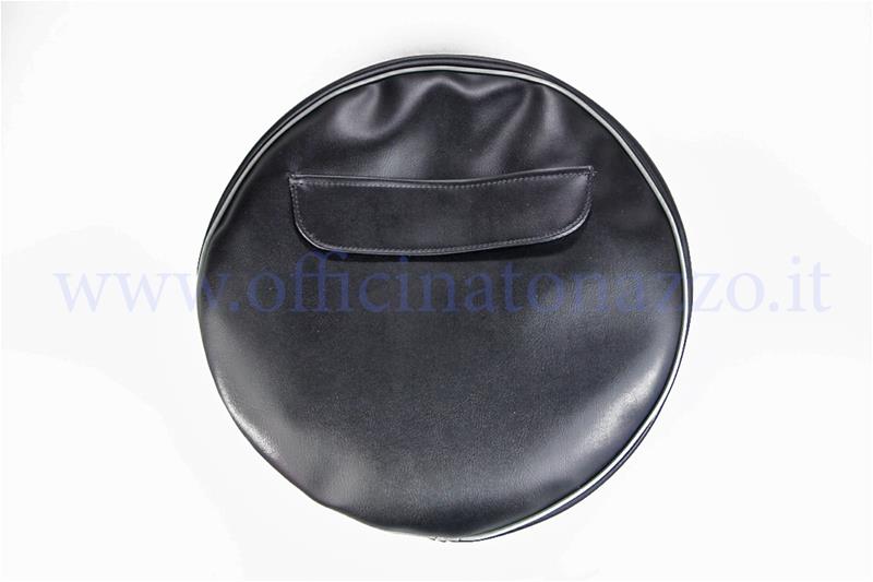 Black spare wheel cover without writing with document pocket for 10 "rim