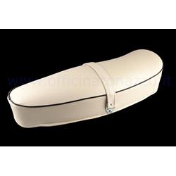 Dual seat in cream color with black springs profile for Vespa 50 - Primavera - ET3