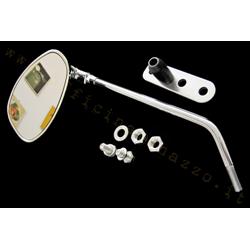 Right or left drop-shaped rear view mirror chromed for Vespa