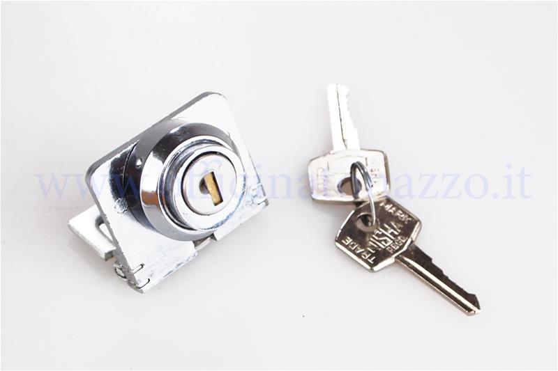 Lenkschloss mit kurzer Platte und "Nisha" Schlüssel für Vespa 125 V30 / 33T - VM1T / 2T, VN1T / 2T -VL1T / 3T - VB1T