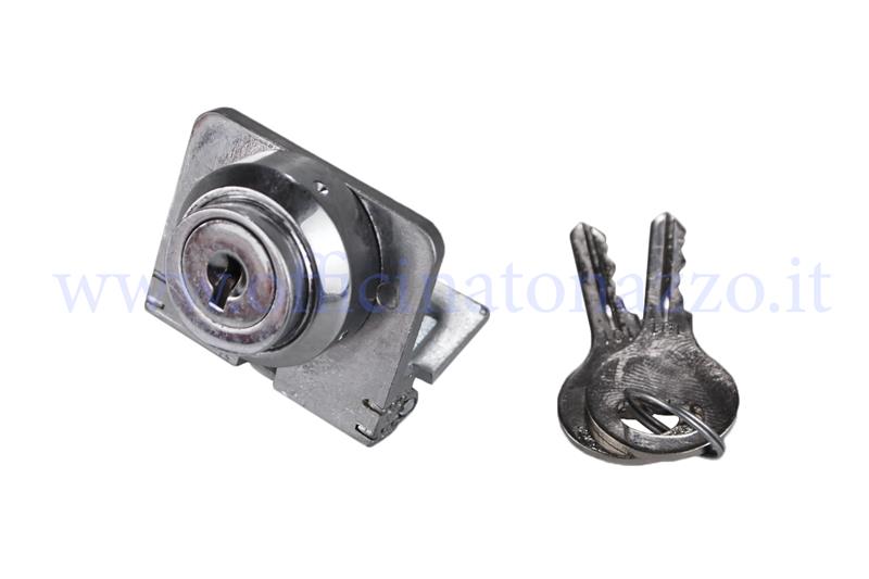 Serratura bloccasterzo con piastra corta e chiave liscia per Vespa 125 V30/33T - VM1T/2T, VN1T/2T -VL1T/3T - VB1T