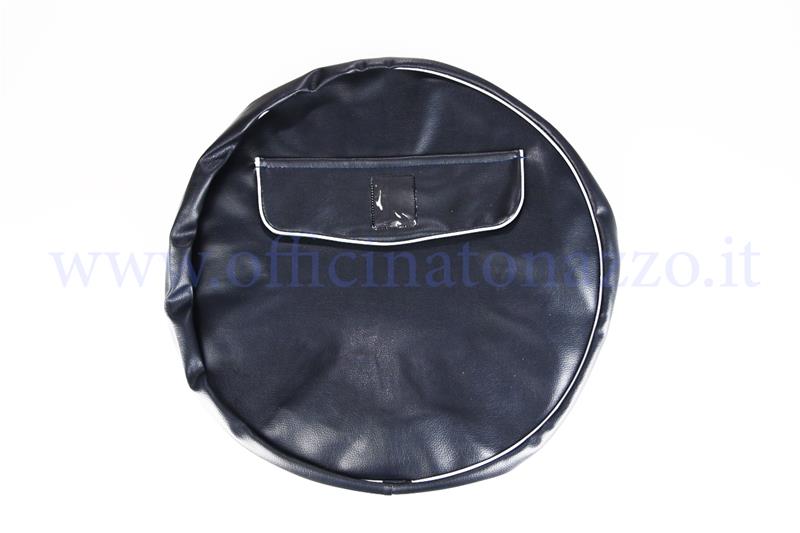 Copriruota di scorta blu scuro senza scritta con tasca portadocumenti per cerchio da 10"