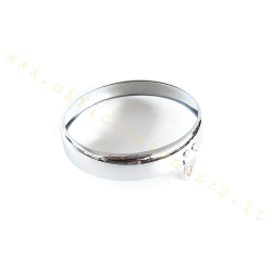 GF823 - Cornice cromata fanale anteriore con marchio Siem Ø105mm per Vespa VNA - VNB ( rif.originale Piaggio 082079)