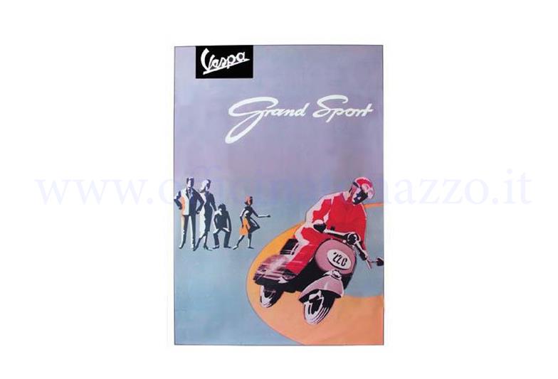 Das Poster Vespa Gran Sport misst 48 x 67 cm