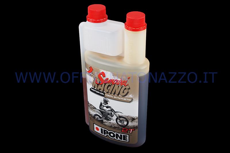 Ipone Samurai Racing synthetic oil mixture 100% high performance with integrated measuring cup 1 liter cofection for Vespa