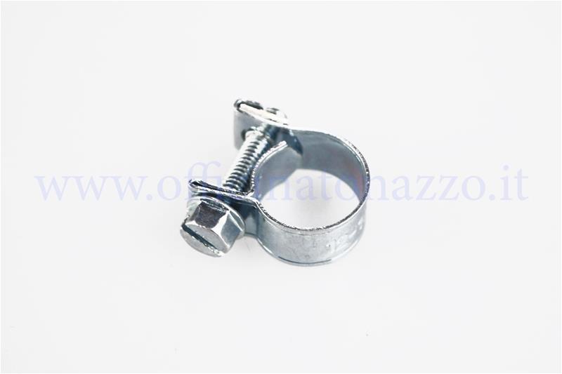 Fascetta stringitubo benzina zincata Ø 8-10mm con dado per tubo benzina Vespa