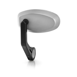 Manubrio a specchio RIZOMA REVERSE RETRO, destro o sinistro, ovale, Ã˜ 105x56 mm, anodizzato argento, alluminio CNC per Vespa LX/LXV/S/GTS/GTS Super/GTV/GT 60/GT/GT L senza marchio E