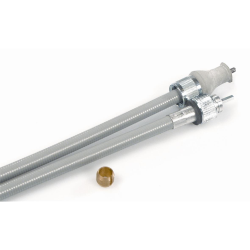 Cavo tachimetro P/A per Vespa 125 GT/GTR/TS/Super/150 GL/Sprint/V/Super/Rally, l 1071 mm/ 1038 mm, attacco: u 2,7mm, d 2,7mm a vite/avvitamento, attacco interno Ã˜ superiore 10,5 inferiore 11,5