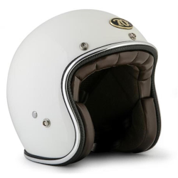 Casco 70'S Superflat, taglia S, 55-57cm, bianco brillante, casco aperto, GRP, 850g, ECE 22.05