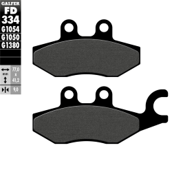 Pastiglie freno GALFER Semi Metal S53, anteriore destra, per PIAGGIO X8/X9 Evo/X10/XEvo, posteriore per PIAGGIO Beverly /Medley/MP3/X7/XEvo 96,9x41,2x9,0 mm 77x41,2x9,0mm, con e-pass