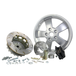 Kit conversione tamburo freno SERIE PRO modificato per cerchio GTS 12", interno, posteriore destro, per Vespa PX80-200/PE/Lusso /'98/MY/'11, con motore PX per Vespa 125 VNA/VBA/GT/GTR/TS/Super/150 VBA/VBB/GL/Sprint/V/Super /Rally con cerchio, tamburo fren