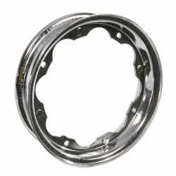 Cerchio per Lambretta 125 LI /Special/GP/DL/150 LI /Special/SX/GP/175 TV/200 TV /SX/GP/DL, 2.10-10", anteriore/posteriore, cromato, grado A - riparazione perfetta