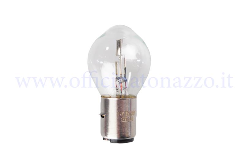 Lampe baïonnette Vespa, boule à deux filaments 12V - 35 / 35W