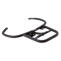 Portapacchi posteriore, FA per Vespa Primavera/Sprint /Elettrica 50-150ccm nero lucido, rigido, per bauletto originale PIAGGIO