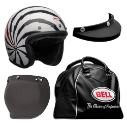 Casco BELL Custom 500 DLX, Vertigo, taglia M, 57-58cm, casco aperto, vetroresina, 1075g, ECE 22.05/DOT