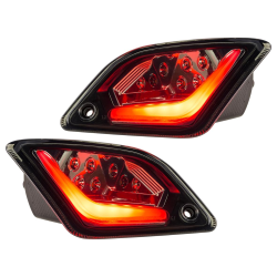 Kit indicatore di direzione posteriore SIP, sinistro/destro, per Vespa GTS/GTS Super/GTV 125-300ccm ('14-), tonificato, incl. lampadine, presa indicatore: LED, con e-pass, con luci di ingombro a LED come accessorio estremamente attraente
