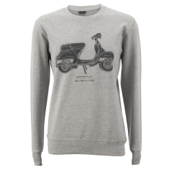 Felpa SIP "Life is better on a Rally", grigio, uomo, taglia M, 90% cotone, 10% viscosa