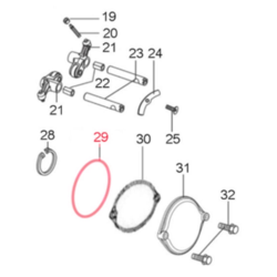 O-Ring copricilindro, LML sinistro, per LML Star 125-150 4T/Star Deluxe 125-150 4S/Speedy