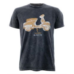 T-Shirt SIP "Life is better on a Rally", nero stone washed, uomo, taglia XL, 100% cotone, 180g/mÂ²