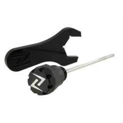 Tappo riempimento olio motore in alluminio CNC, anodizzato nero, ZELIONI per Vespa Primavera/Sprint 125 -150ccm i.e. 3V 4T AC, incl. chiave a vite