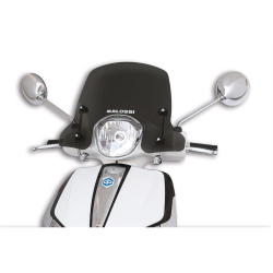 Flyscreen MALOSSI, Schermo sportivo, tonalitÃ  nero, per PIAGGIO Liberty 50-150 iGet